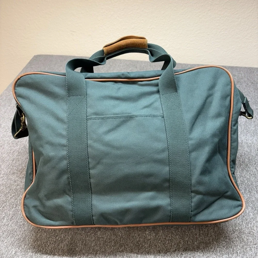 Vintage Eddie Bauer Canvas Leather Messenger Bag‎ Laptop Computer Case Strap